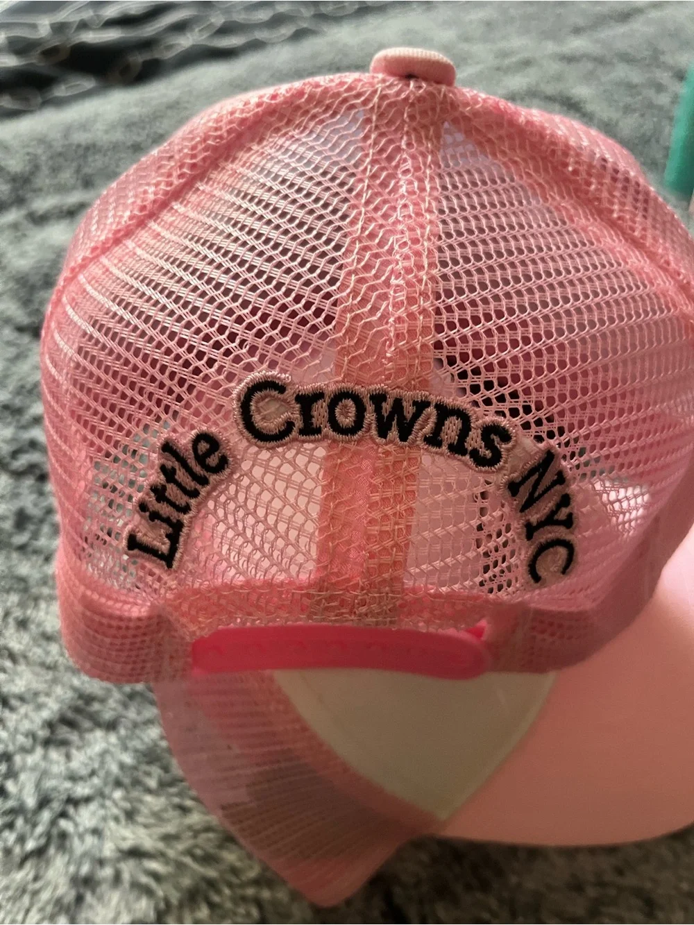Kids Pink and White Mermaid Trucker Hat